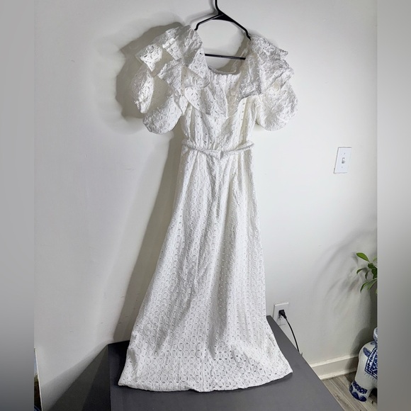 PAPER LONDON Gaga Frill Cotton Dress NWT - Picture 5 of 12